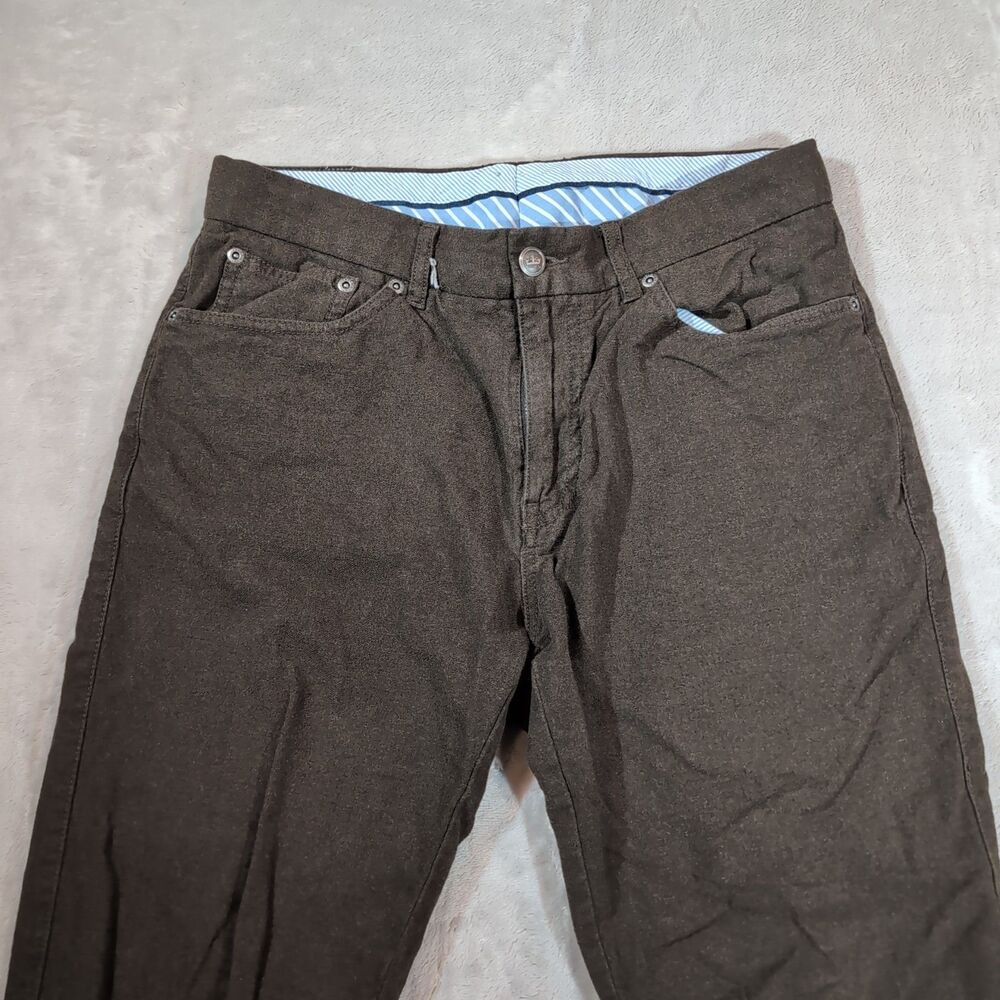 Peter Millar Mountainside Flannel Five Pocket Pants Mens 29x27 Brown Trousers